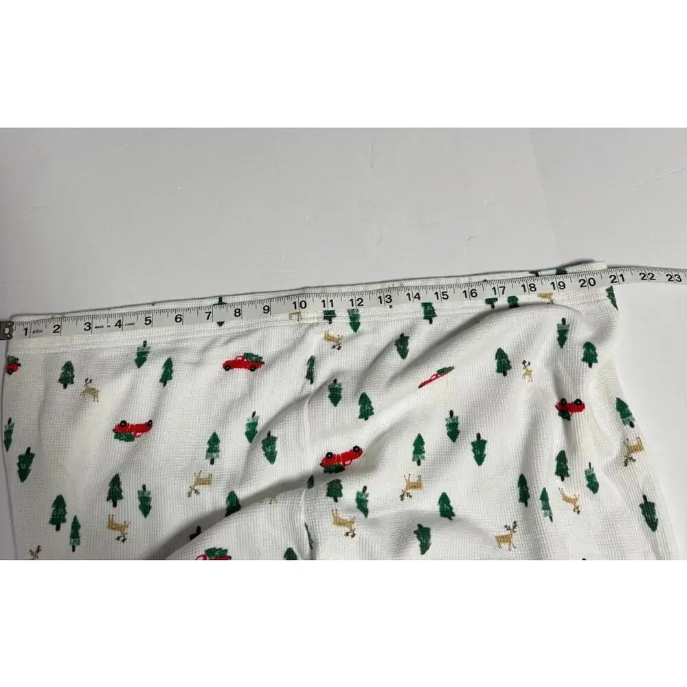 Men's Christmas thermal‎ Pajamas. Adult Carters.  XXL.  Holiday. Tree/Red Truck.